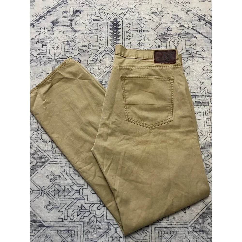 Vtg Dockers Mens Straight Fit Khaki Pants 36x32‎ 100% Cotton Beige Casual Wear